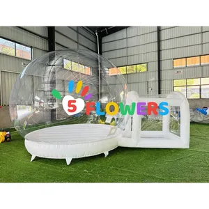 High quality inflatables balloon jump bounce pad mattress transparent dome tent clear bubble house with bouncer for stock sale