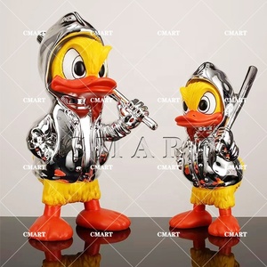 <span class=keywords><strong>Donald</strong></span> Duck Cartoon-Skulptur, Kreative Dagobert-Resinfigur, <span class=keywords><strong>Mc</strong></span> Duck Wohndekor, Baseball-Dagobert-Ente Pop-Art-Skulptur - Product Image 3