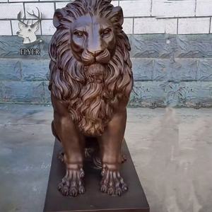 <span class=keywords><strong>Nuevo</strong></span> diseño de estatua de León Estatua de escultura de León de bronce de tamaño real para exteriores para Decoración - Product Image 3