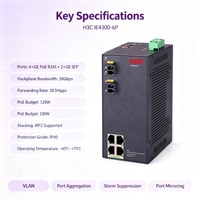 H3C IE4300-6P 4-port Gigabit Elektrikli 2 Gigabit İnternet Endüstriyel Switch