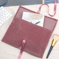 Pochette enveloppe en daim rose avec impression de logo personnalisé, sac à main, emballage cadeau, sac à bijoux, sac à poussière en velours de luxe avec rabat