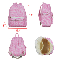 Sac à dos scolaire tendance 2026 BA0308 RTS avec nœuds et volants camouflage rose pour filles - Expédition directe depuis les États-Unis