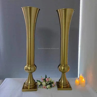 Bol de décoration de mariage, support floral doré, supports pour centres de table, vase à fleurs pour mariage