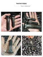 Boulon de chenille 3/4"-10UNC*76 pour charrue, excavatrice, chargeuse, bulldozer, pièce d'attache pour engin à chenilles, boulon de semelle de chenille