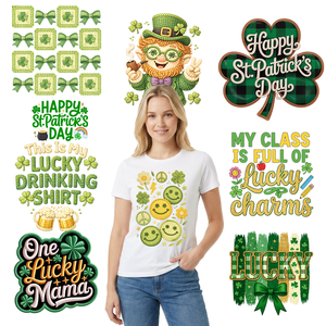 Transferencias DTF Personalizadas de Salud Mental para el Día de San Valentín, Día de San Patricio, Transferencia Térmica DTF de la Suerte para Camisetas para Niños - Product Image 1