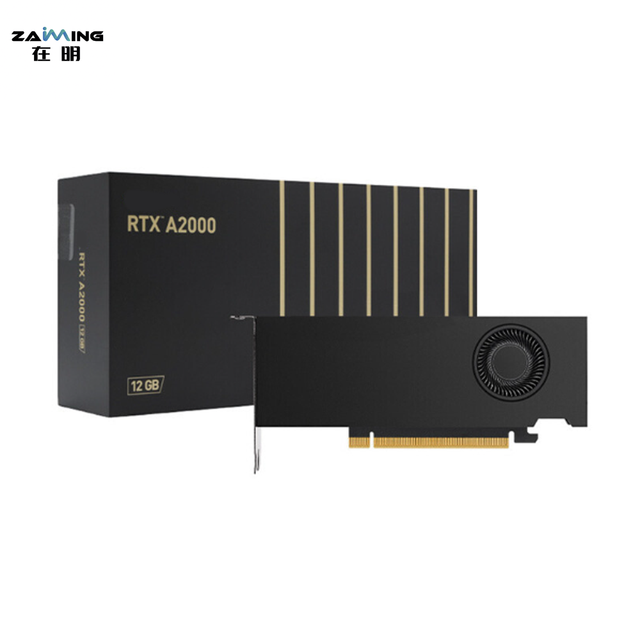 A2000 12GB GDDR6 Professional Graphics Card 3328 CUDA Cores 70W PCIe 4.0 ECC for Workstation AI Inference