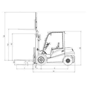 3.5 Ton Lithium Battery Electric Forklift CPD35 Hydraulic Truck for Farm & Restaurant Industries - Product Image 4