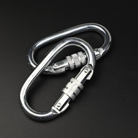 Mousqueton ovale en acier inoxydable haute résistance 3,5 kN avec verrouillage en forme de O pour l'escalade