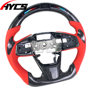 พวงมาลัยคาร์บอนไฟเบอร์ LED rpm สำหรับรถฮอนด้า <span class=keywords><strong>Civic</strong></span> 10th รุ่น R <span class=keywords><strong>Si</strong></span> Coupe 220สปอร์ตภายในพวงมาลัยรถยนต์ - Product Image 2