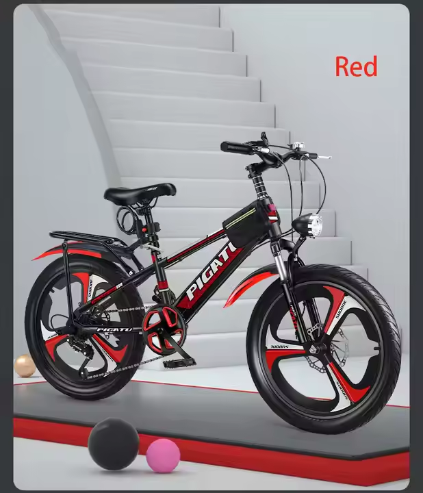 Roue à rayons rouge à 6 vitesses