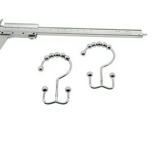 YIWANG Wholesale <b>Chrome</b> Plated Hardware Double Curtain Rod <b>Hooks</b> - Product Image 2