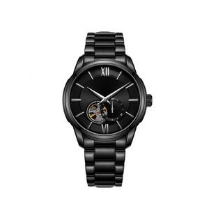 Montre mécanique automatique noire ajourée pour homme, cadeau de luxe, montre-bracelet tendance avec date, vente en gros - Product Image 5