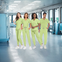 Combinaison d'infirmière en tissu jersey, best-seller, à manches courtes, uniforme de salle d'opération pour hommes et femmes, médecins et chirurgiens