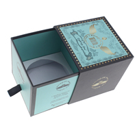 Boîte en papier recyclé de luxe personnalisée pour bougie d'huile essentielle emballage postal en carton de luxe gaufrage pour l'expédition de cadeaux