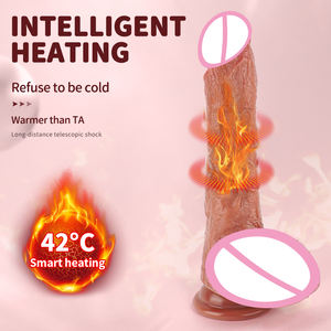 8.8 ''realistico Silicone liquido di spinta Dildo vibratore elettrico riscaldato grandi palle Dildo per la masturbazione delle donne adulte - Product Image 5