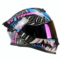 Casque de moto intégral homologué DOT avec double visière anti-buée pour hommes et femmes