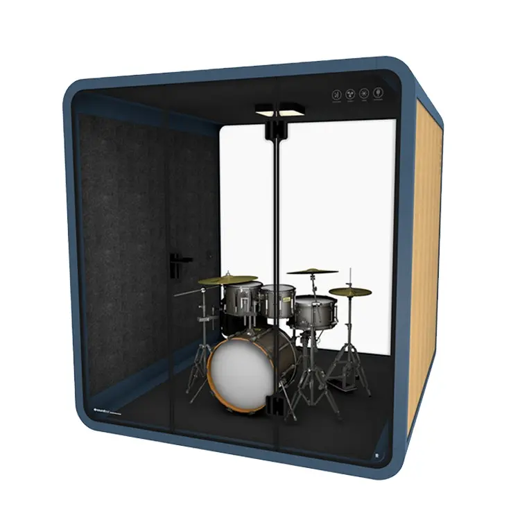 Cabine de tambour de Studio avec Isolation phonique, support acoustique facile à installer