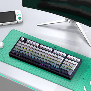 Wired Mechanical Programmable Adjustable Tilt Gaming <b>Keyboard</b> RGB Backlit USB Type Hot-Swap 98-Key Multi-Color Gradient - Product Image 2