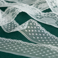 Ruban de dentelle française blanche extensible, motifs variés, crochet, couture, beige, floral, frais, naturel, pour couture, bricolage, emballage cadeau