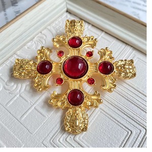 Elegante Spilla Vintage a Croce, Lussuosa Spilla a Forma di Leone con Cristalli <span class=keywords><strong>per</strong></span> Donna, Gioielli di Moda, Accessori <span class=keywords><strong>per</strong></span> Cappotti Invernali e Giacche, Regalo <span class=keywords><strong>per</strong></span> Feste - Product Image 3