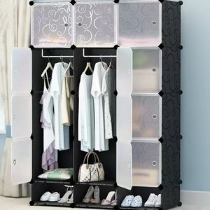 Organizador de almacenamiento de 6 cubos Gabinete de plástico Ensamblar Cubo modular Armario de plástico - Product Image 3