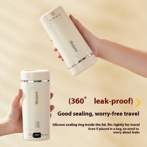 300W Electric Heating Travel Mug Multifunctional Thermos Cup with Auto Keep Warm, Portable <b>Kettle</b> for Office Hotel Travel - Product Image 4