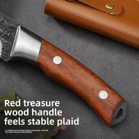 Couteau de boucher mongol en acier inoxydable forgé à la main pour trancher le porc, le bœuf et le mouton avec manche en bois pour couper les os