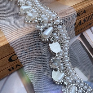 Nhà Sản Xuất Mới Đính Cườm Sequin Rhinestone 3D Lưới Ngọc Trai Ren Wedding Dresses Hanfu Phụ Kiện Mô Hình Động Vật Bán Buôn - Product Image 2