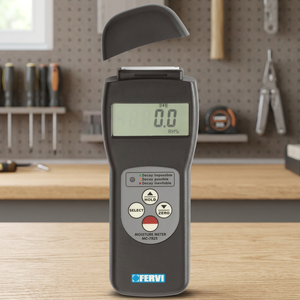 Fervi IGROMETRO Hygromètre de contact Précision 0,5% Piles AA Plage de température 0-40°C pour une mesure précise de l'humidité - Product Image 3