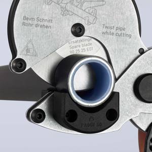 KNIPEX 90 25 25 เครื่องตัดท่อสำหรับท่อพลาสติกผนังหนาพร้อมด้ามจับหลายส่วนชุบโครเมียม 210 มม. - Product Image 5