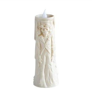 Vela LED <span class=keywords><strong>de</strong></span> <span class=keywords><strong>Novios</strong></span> Esqueletos sin Llama para <span class=keywords><strong>Halloween</strong></span>, Centro <span class=keywords><strong>de</strong></span> Mesa Decorativo con Soporte <span class=keywords><strong>de</strong></span> Calavera para Fiestas <span class=keywords><strong>de</strong></span> Casa Embrujada - Product Image 5