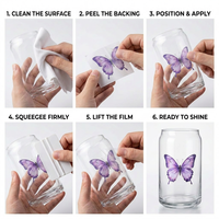 Pronto per la Spedizione: Trasferimenti UV DTF 3D Stampati per Bicchieri con Citazioni Retrò Positive, per Bicchieri Libbey da 16oz, Trasferimenti Permanenti all'Ingrosso