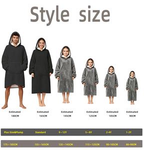 Sweat-shirt géant personnalisé avec poche, en molleton doux, couverture portable à capuche pour adultes hommes - Product Image 5