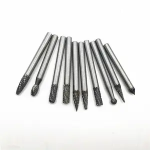 10PCS Tungsten Carbide Cutter Rotary Burrs Set Drill Die Grinder Carving Bit