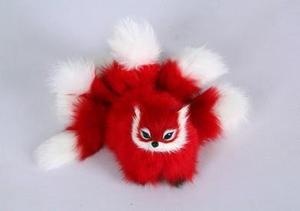 批发仿真九尾狐模型 - 毛绒玩具，创意小狐狸摆件，白色狐狸装饰品，适合家居和礼品 - Product Image 6