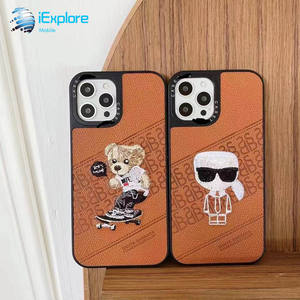IExplore fabricante PC TPU 2 en 1 bordado personalizado diseño oso funda de teléfono de cuero para iPhone 16 <span class=keywords><strong>Pro</strong></span> <span class=keywords><strong>Max</strong></span> <span class=keywords><strong>Huawei</strong></span> <span class=keywords><strong>P50</strong></span> <span class=keywords><strong>Pro</strong></span> - Product Image 2
