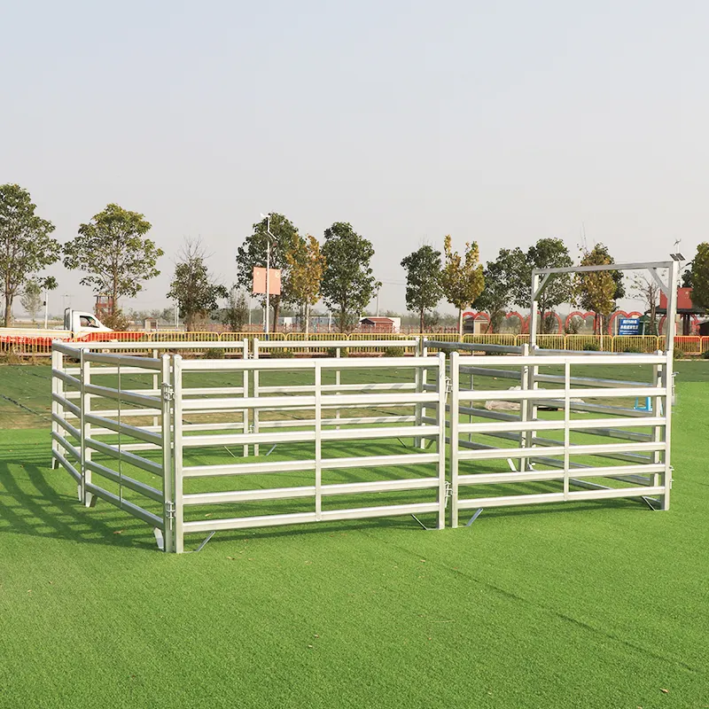 Heavy Duty Galvanized Corral Panels Cattle Horse Cow Sheep Fence Panels Demountable Round Yard Pens Farm Fence Panels