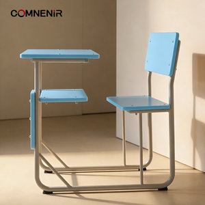 Banco e Sedia Scolastici Professionali a Altezza Fissa, Arredo Robusto per Aule di Istituti Educativi - Product Image 5