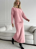 Ensemble Abaya Deux Pièces pour Femmes RO9121, Robe Longue Sirène à Manches Longues, Vêtements Islamiques Modestes, Abaya Dubaï, Ensemble Robe de Bureau Casual