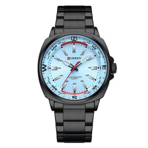 Reloj Único para Hombre Curren 8455, Nuevo y Moderno con Esfera Grande, Correa de Acero Personalizada y Cristal - Product Image 1