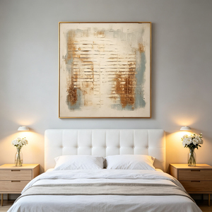Pintura al Óleo Abstracta Wabi Sabi de Pico Nevado, Pintada a Mano con Textura Impasto, Arte Moderno para Pared del Hogar - Product Image 5