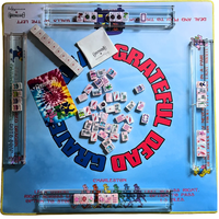 Tapis de Mahjong de Luxe Sunshine to Starlight Grateful Dead sur Mesure, Tapis Double Face en Néoprène Premium avec Dos Antidérapant