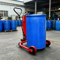Chariot à tambour hydraulique à pattes larges de 250 kg avec pompe manuelle pour coins de palettes standard