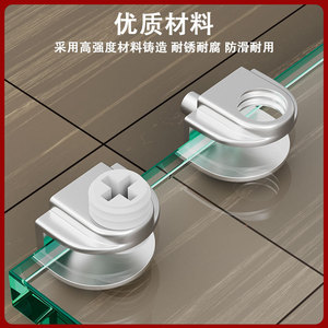 Glass Clips Zinc Alloy Durable Desktop Tabletop Mounting Brackets For <b>Display</b> <b>Cases</b> Wine Cabinets Office Desk Partition - Product Image 3