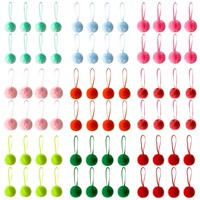 Nouveaux ornements de Noël en peluche à suspendre, boules moelleuses DIY, pendentifs pour décorations d'arbre de Noël, pompons en fausse fourrure de lapin Rex