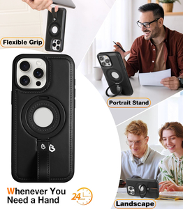 GSCASE Bulk Wholesale Magnetic Kickstand Leather Phone Cases Cover avec Ring Holder pour iPhone 15 <span class=keywords><strong>Pro</strong></span> Max 16 <span class=keywords><strong>Pro</strong></span> 16 Phone Case - Product Image 4