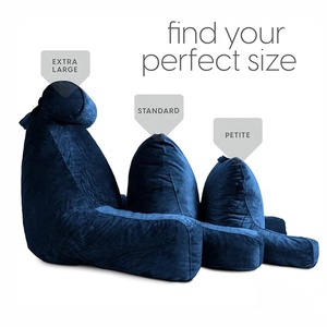 Custom Size Velvet Reading Pillow Shredded Memory Foam Pillow with Washable Cover Wedge <strong>Back</strong> Pillow <strong>for</strong> <strong>Bed</strong> <strong>Rest</strong> Sleeping - Product Image 4