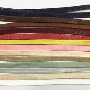 Pasokan pabrik tali sepatu lilin datar katun multiwarna lebar 6mm dengan ujung plastik untuk fitur cetak sepatu kulit - Product Image 3