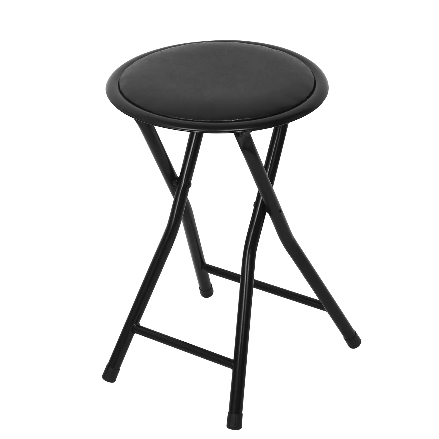 Taburete de jardín de metal plegable moderno Silla de asiento acolchada suave redonda Taburetes de Bar plegables para Cocina