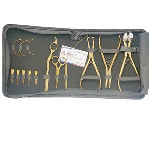Kit de Herramientas para Extensiones de Cabello de Acero Inoxidable Color Oro Plasma al por Mayor, Alicates para Extensiones de Cabello con Tijeras de Bucle y Pinzas - Product Image 1